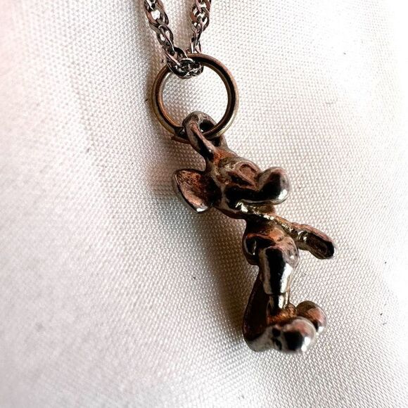 silver tone mickey mouse pendant necklace - Picture 6 of 11